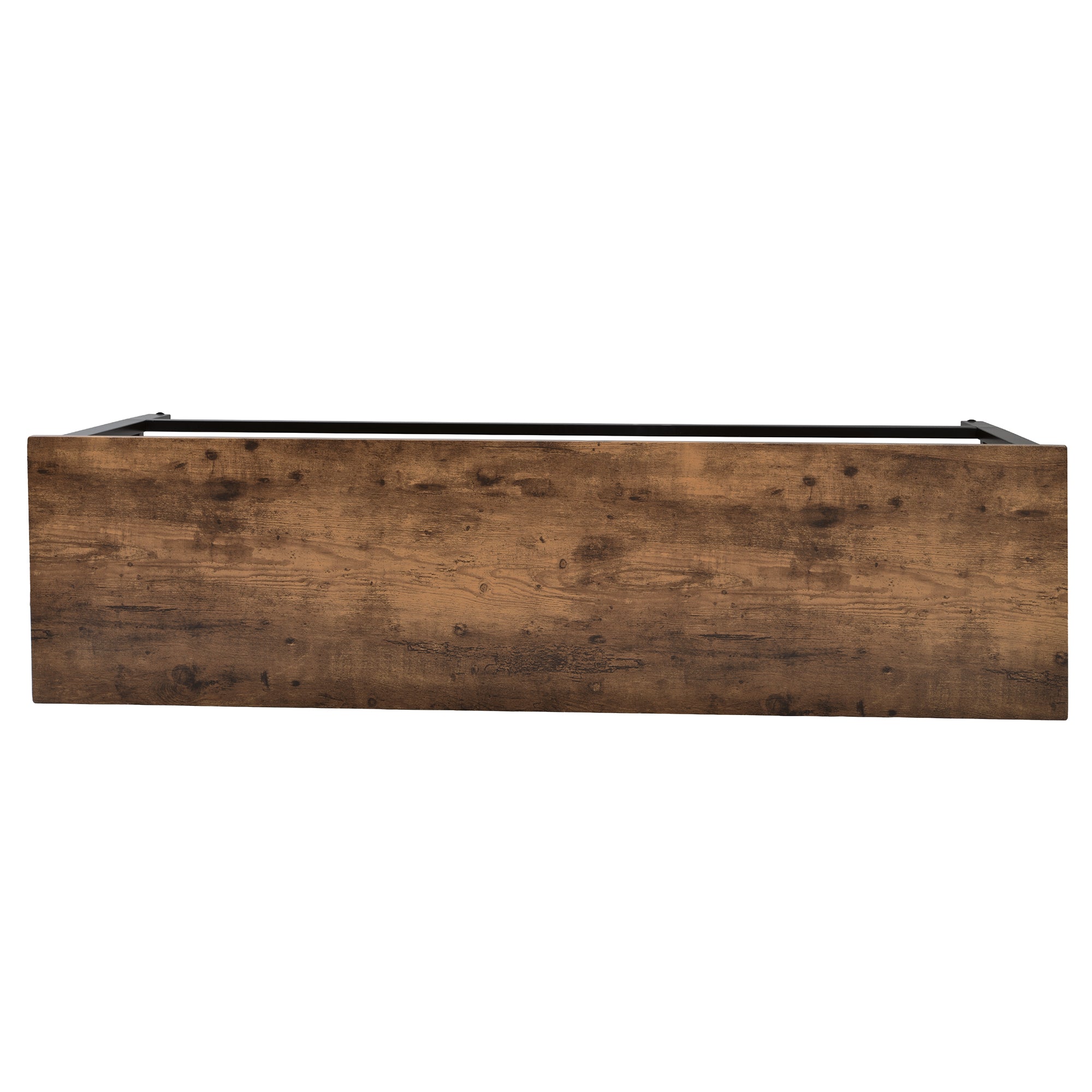 Ensemble de table à manger extra longue à hauteur de comptoir TOPMAX avec 3 tabourets, ensemble de cuisine de pub, table d'appoint avec repose-pieds, marron