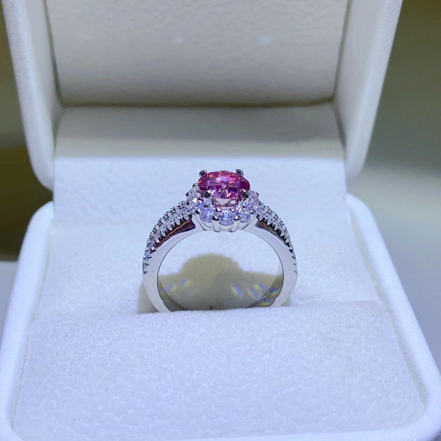 Bague en argent sterling 925 avec moissanite de 1 carat