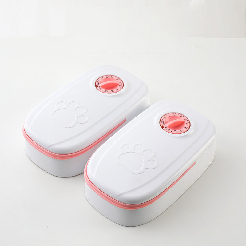 Distributeur automatique de nourriture pour chat amovible et facile à nettoyer avec alimentation chronométrée et quantitative