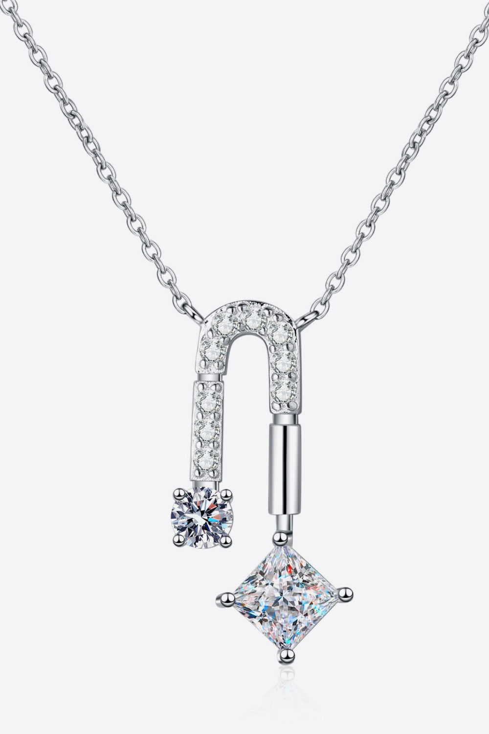 Collier en argent sterling 925 avec moissanite de 1,3 carat