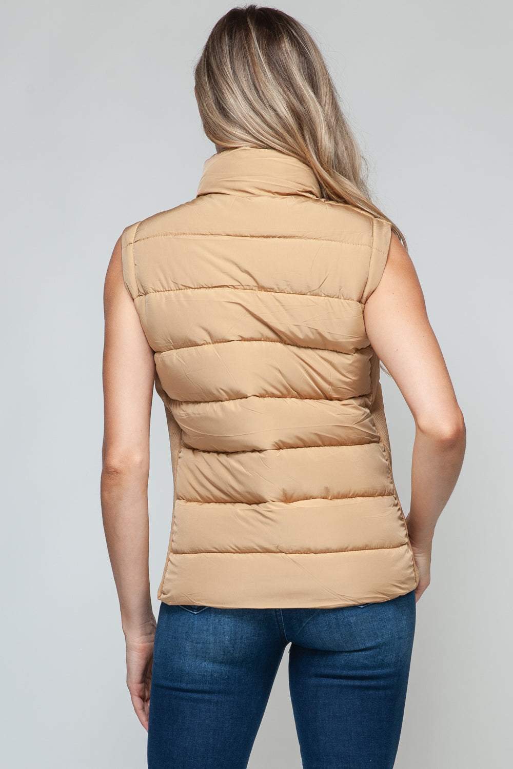 Gilet à col roulé zippé snob avec poches
