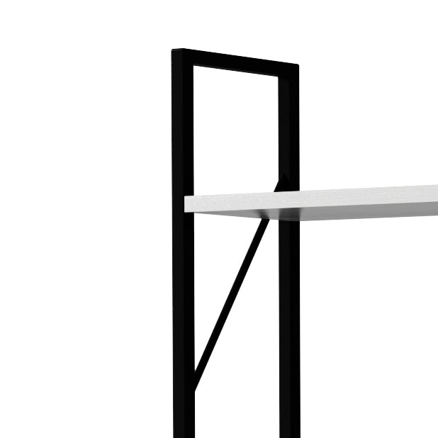 Bibliothèque à 5 niveaux, étagère à livres autoportante blanche, moderne et minimaliste, étagère de rangement ouverte, étagère sur pied, blanche