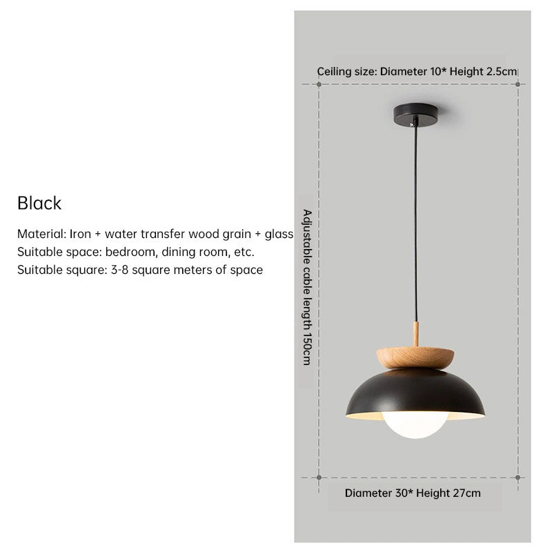 Modern Wabi Sabi Chandelier Japanese Wooden Pendant Light Decorative Indoor Metal Pendant Light