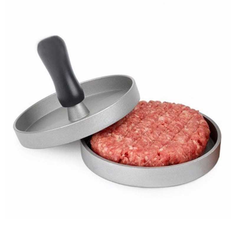 Kitchenware Plastic Handle Burger Press Food Grade Aluminum Alloy Burger Press Manual Non-Stick Coated Meatloaf Press
