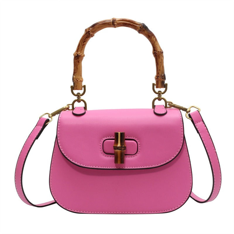 Sac à main en bambou pour femme, sac à bandoulière rétro