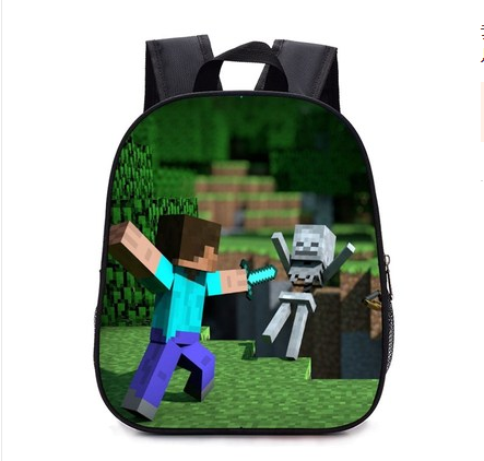 Teenager MineCraft Cartoon Backpack Boy Cartoon School Bags