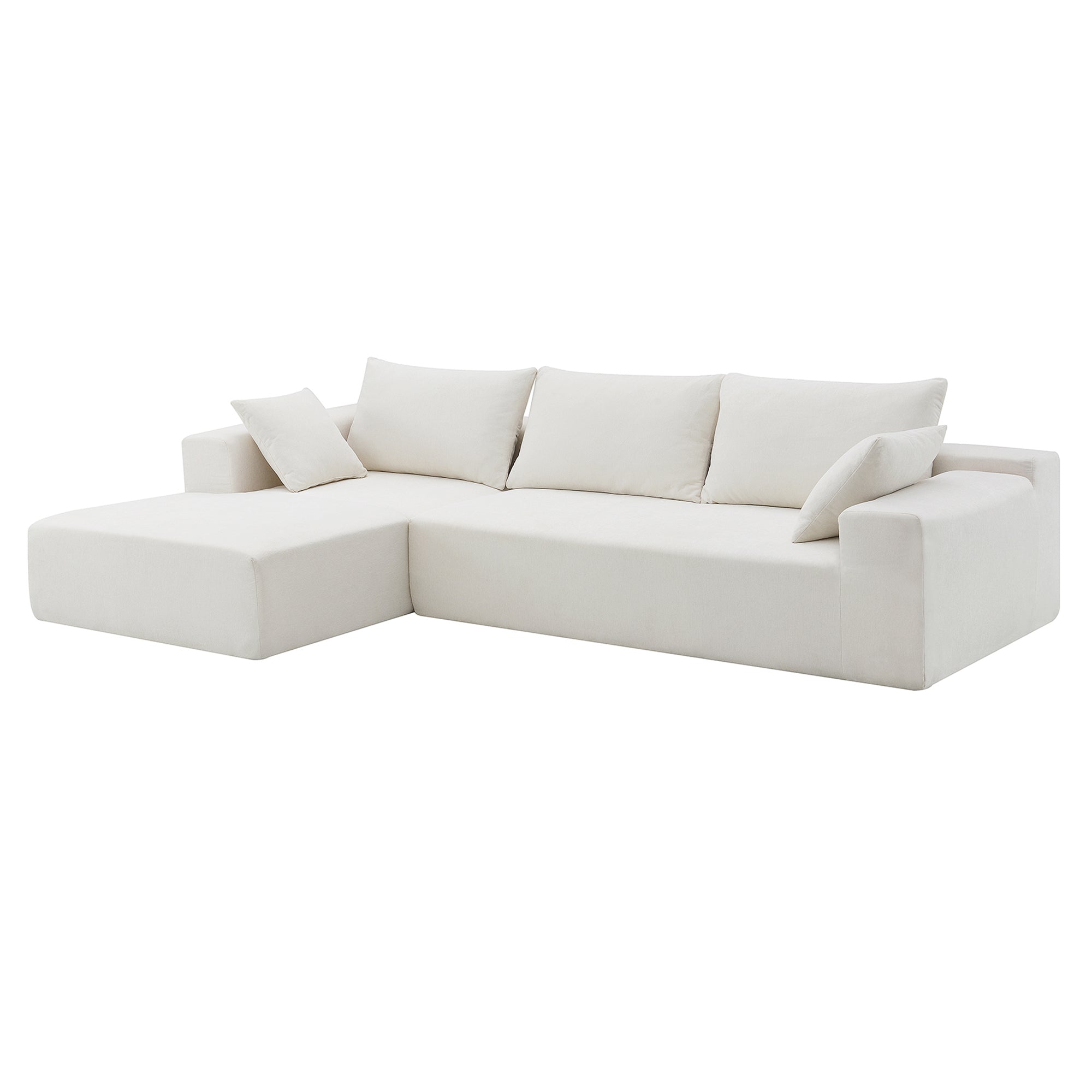 Ensemble de canapés de salon modulaires 109 x 68 pouces, style minimaliste moderne, blanc