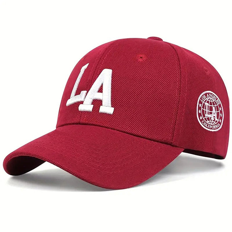 Casquettes de baseball LA brodées en 3D pour hommes et femmes, protection solaire d'extérieur, casquettes à languette de canard rigides