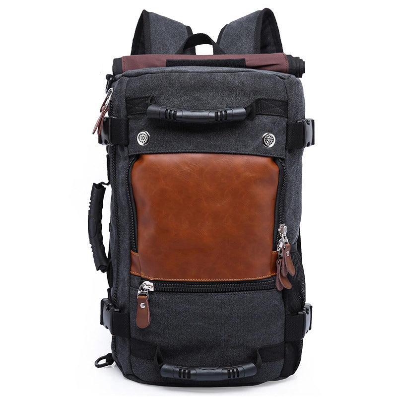 Sac à dos rétro décontracté grande capacité pour homme, sac à dos de voyage multifonctionnel