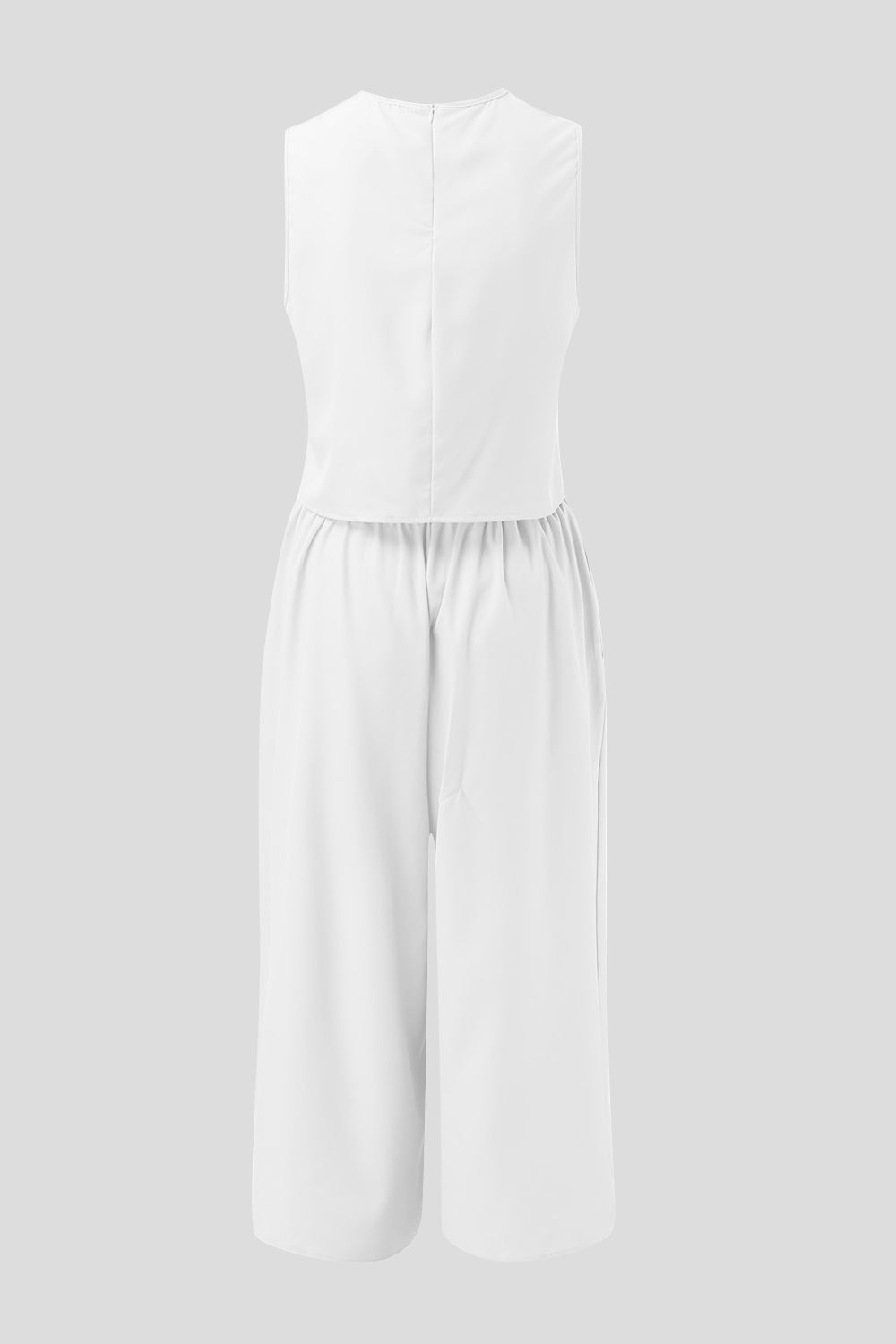 Ensemble haut à col rond et pantalon large
