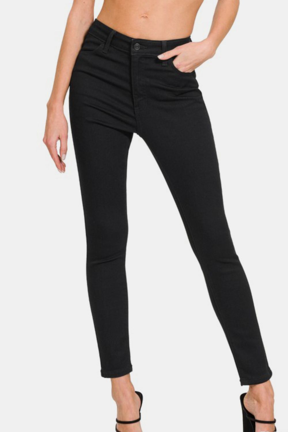 Jean skinny taille haute Zenana avec poches