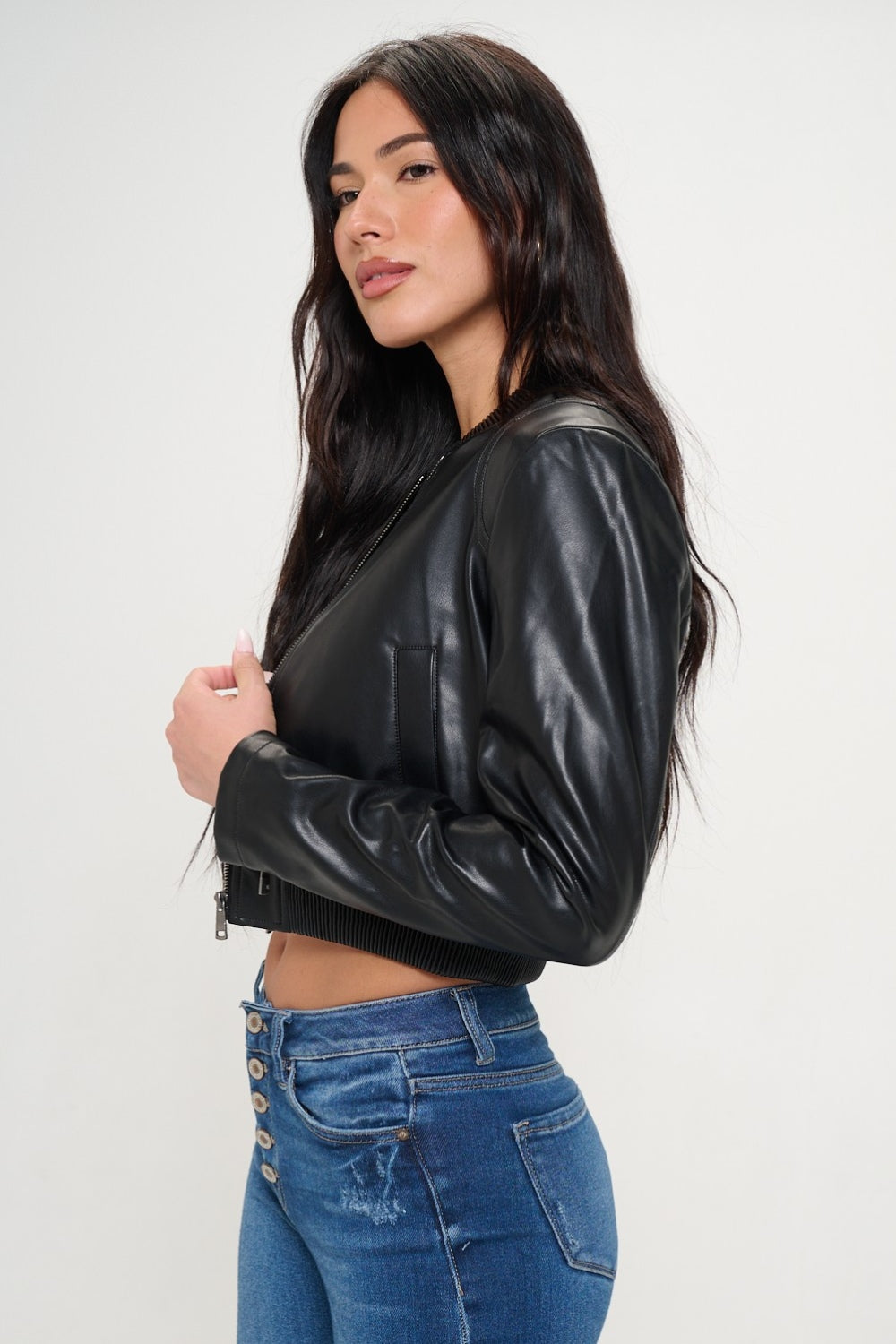 Veste bomber courte zippée Coalition LA