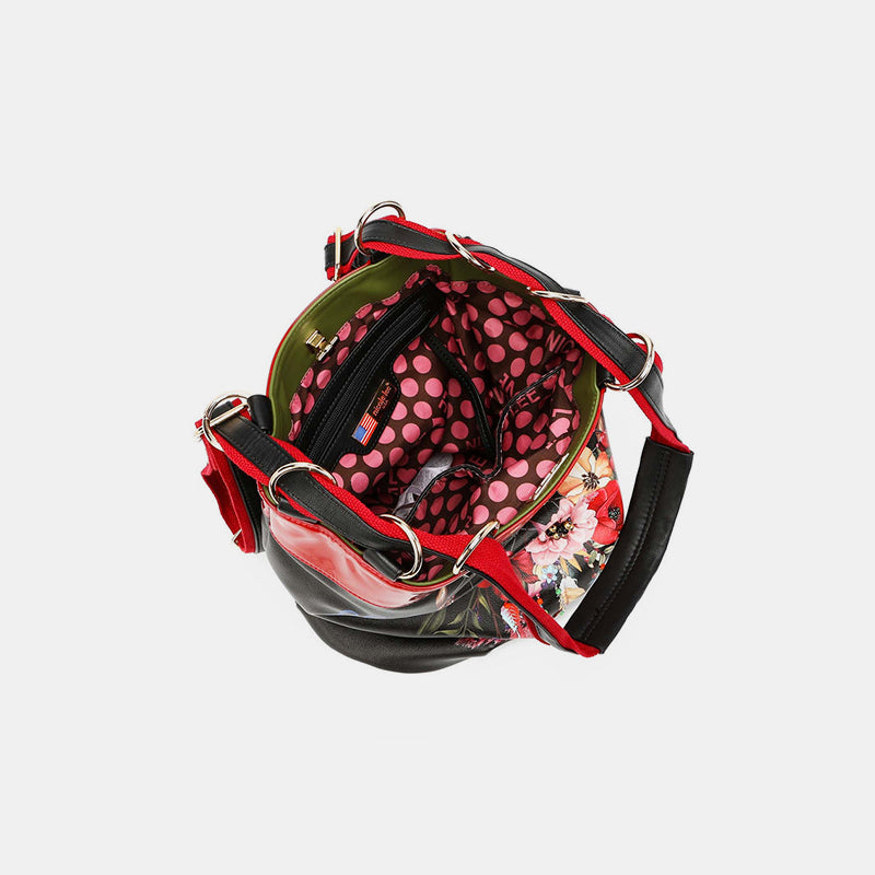 Sac à dos à bandoulière réglable à motif floral Nicole Lee USA