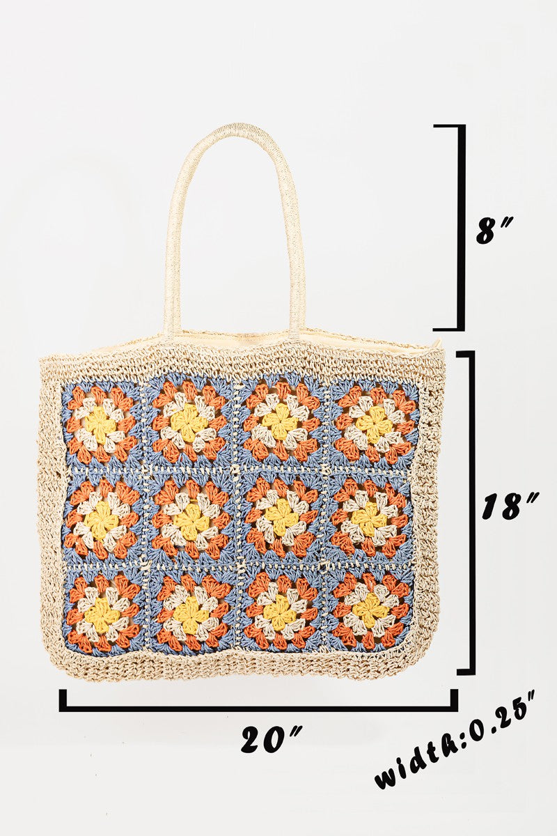Sac fourre-tout tressé Fame Flower