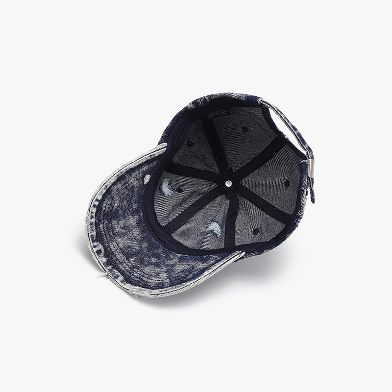 Casquette de baseball en coton vieilli
