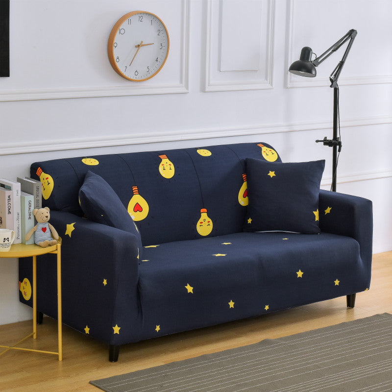 Four season sofa cover with full elastic sofa cover and fabric combination anti slip cover