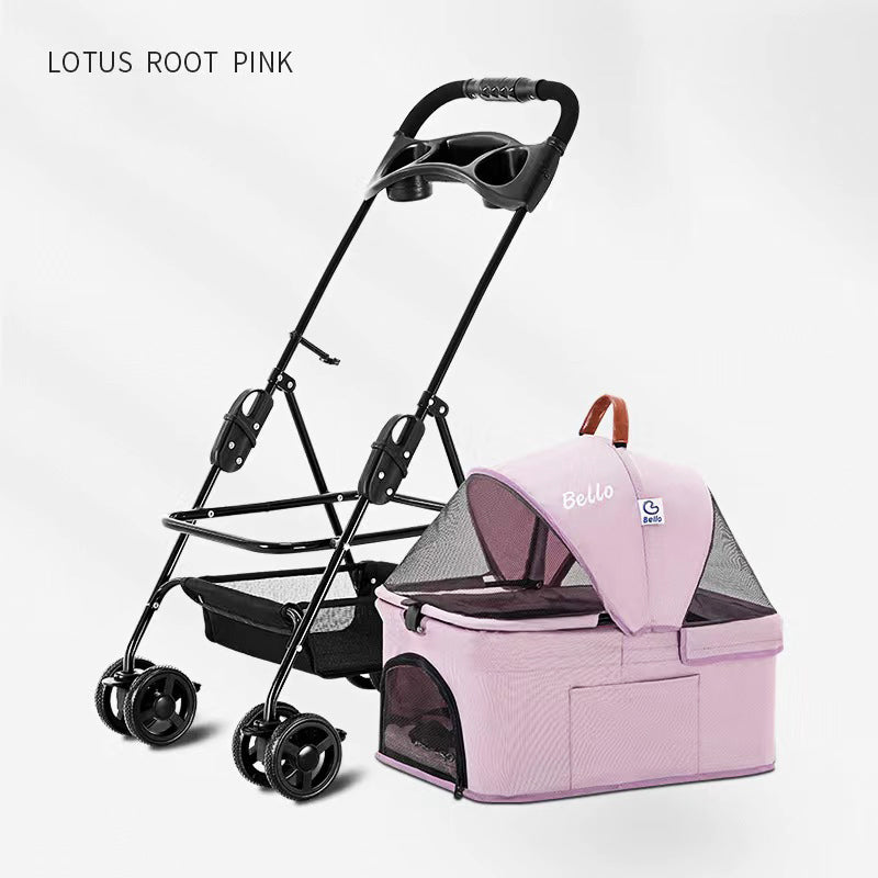 Poussette pour chien et chat, pliable et empilable, idéale pour promener le chien et les chats