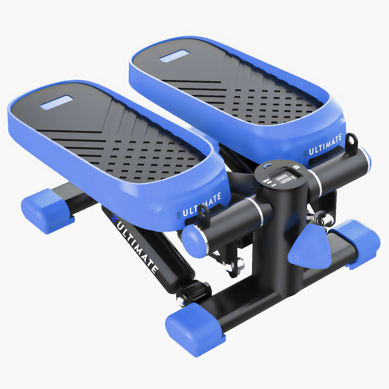 Home Office Exercise 330LBS Capacity Mini Stepper with Resistance Bands and LCD Monitor ,blue