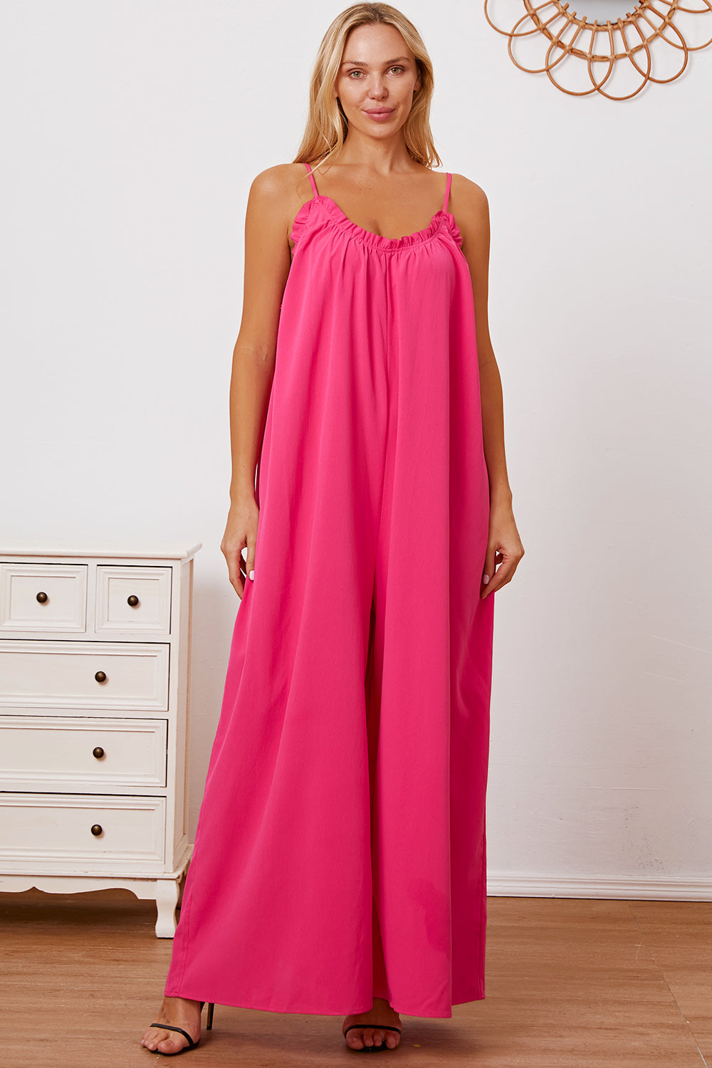 Combinaison camisole Double Take taille réelle à volants et à nouer dans le dos avec poches