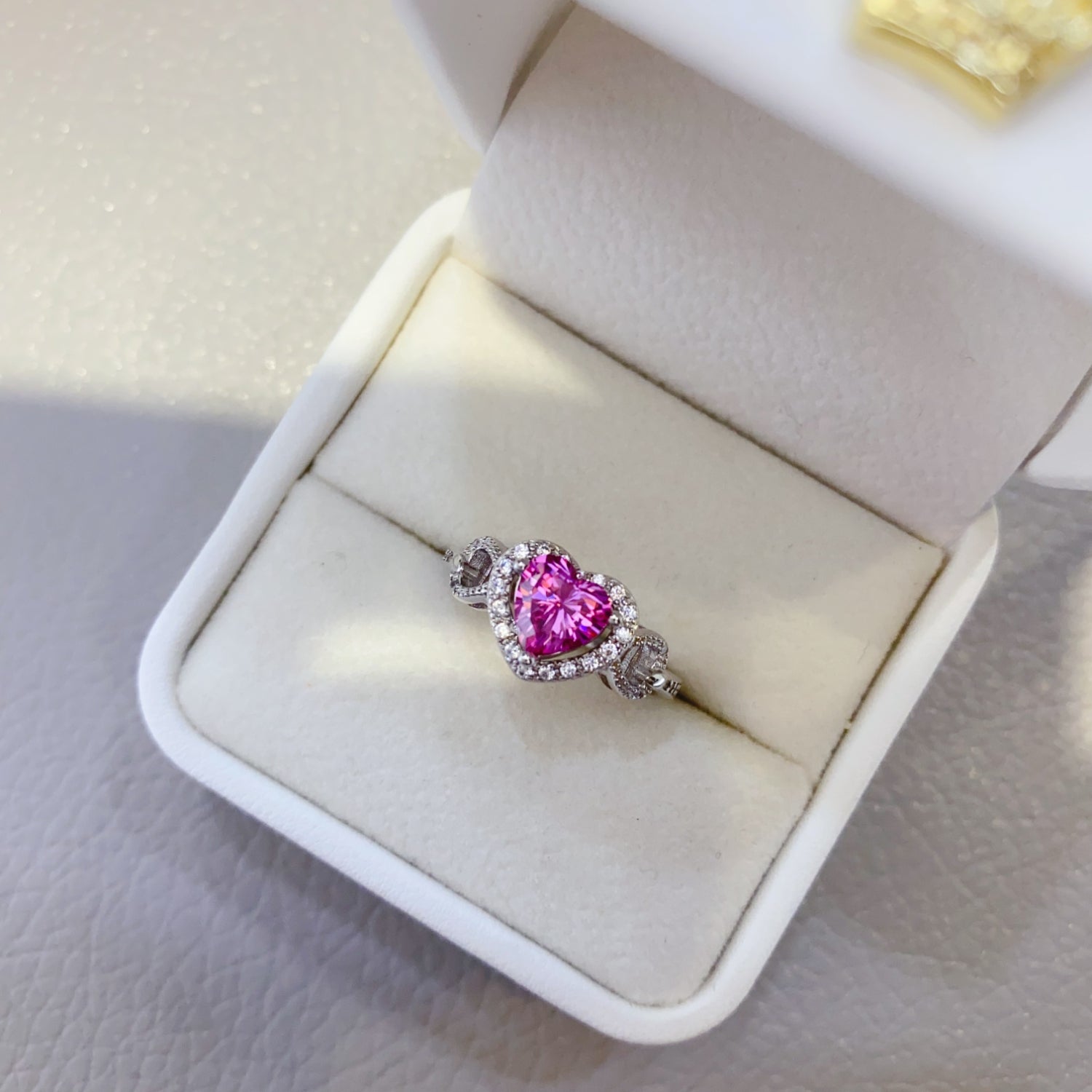 Bague en argent sterling 925 avec moissanite de 1 carat