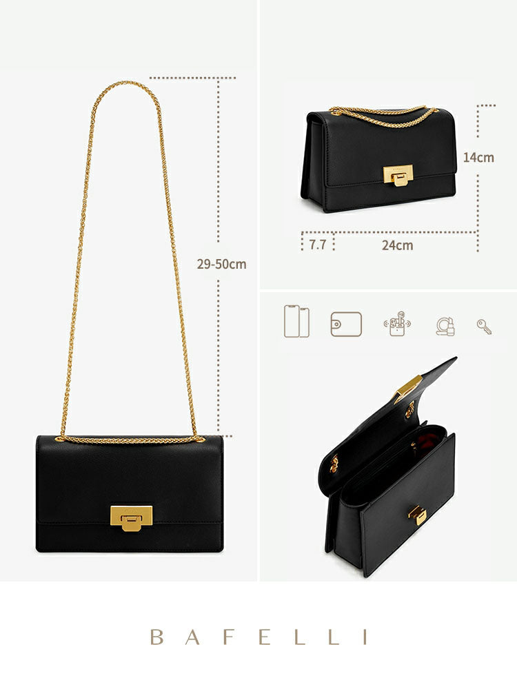 Sacs Nouveau sac messager texturé haut de gamme pour femme Petit sac carré tendance noir sous les aisselles Sac à chaîne de printemps