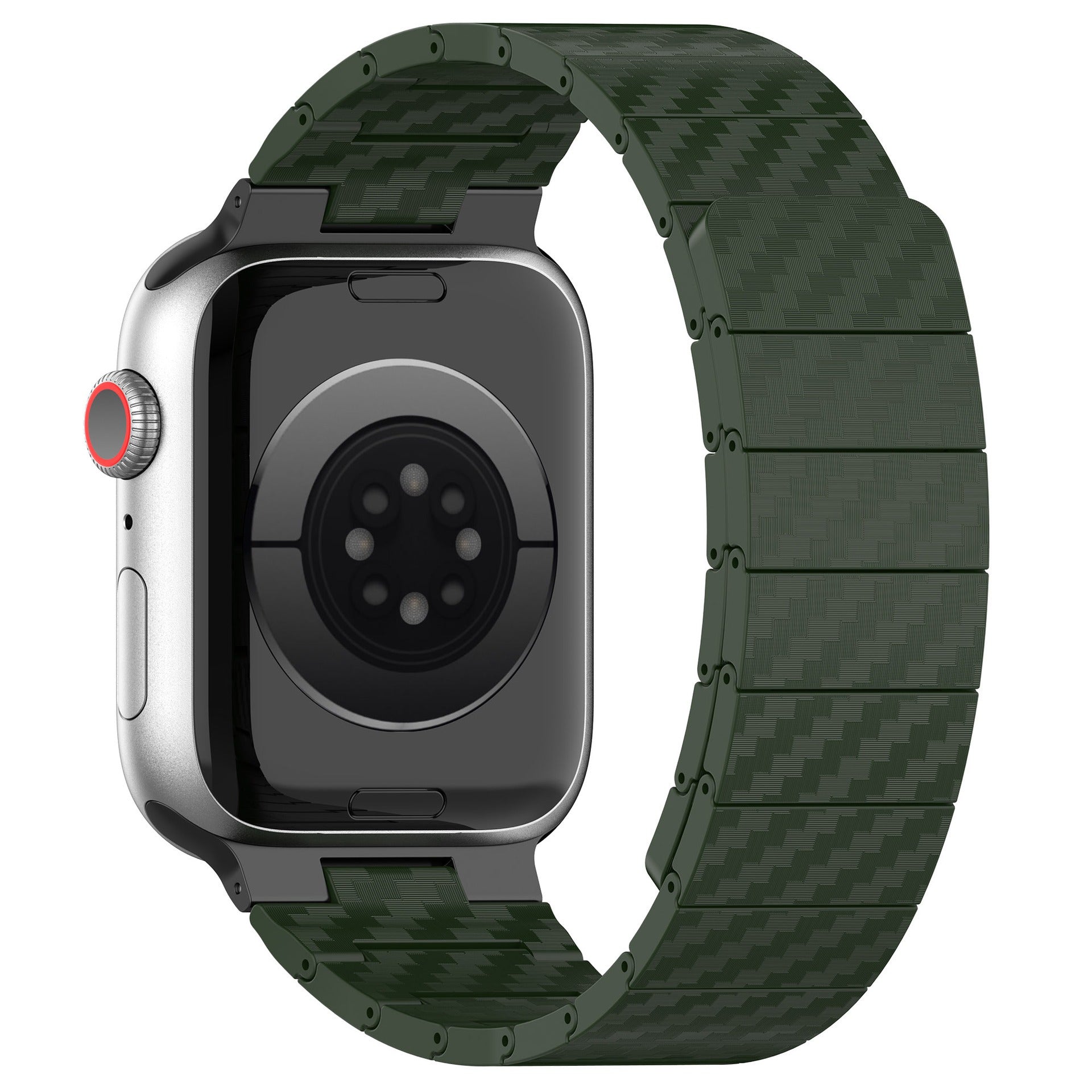 Bracelet de montre magnétique en fibre de carbone pour Apple Watch iWatch