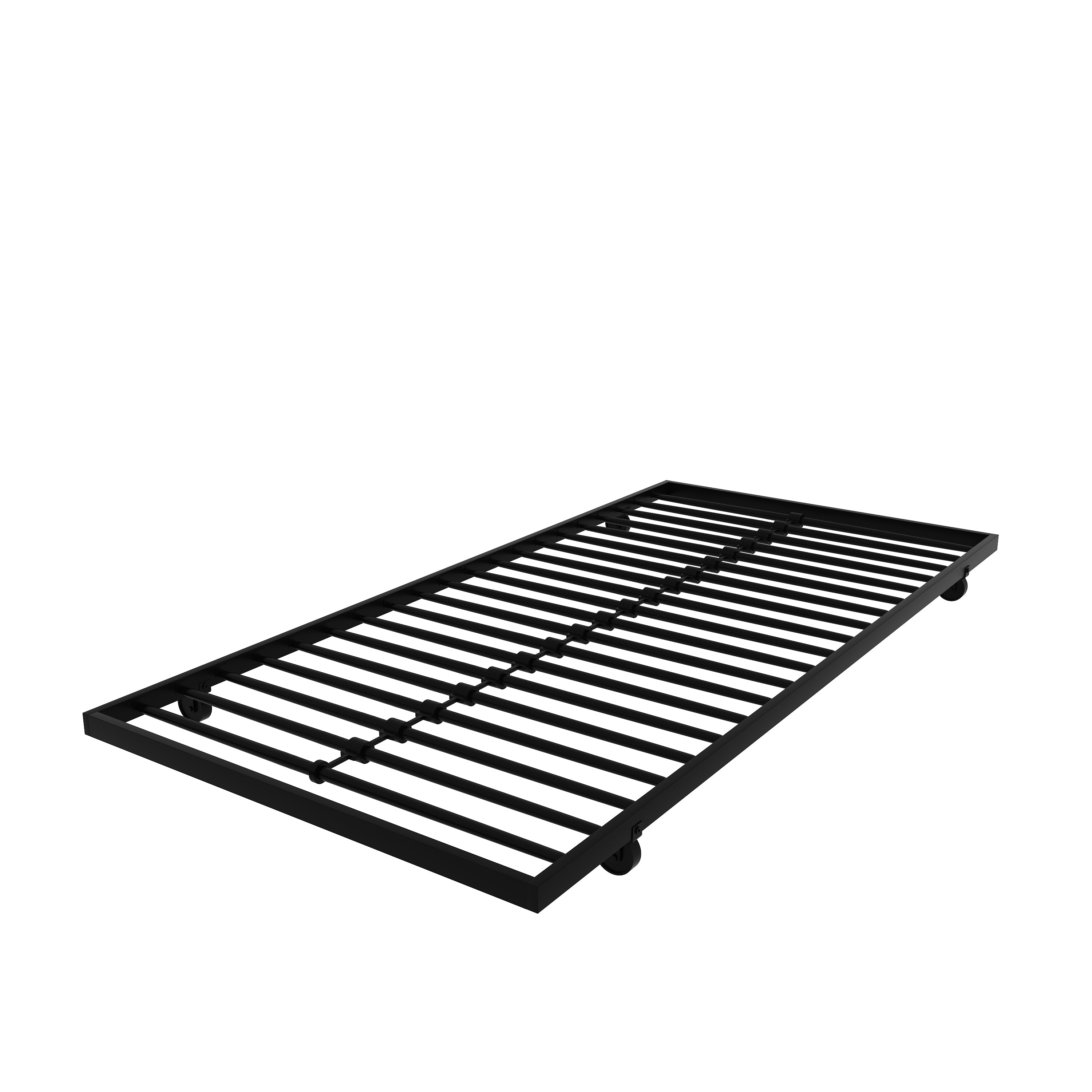 Twin Over Twin Metal Bunk Bed Frame with Trundle(Upgrade reinforcement version)