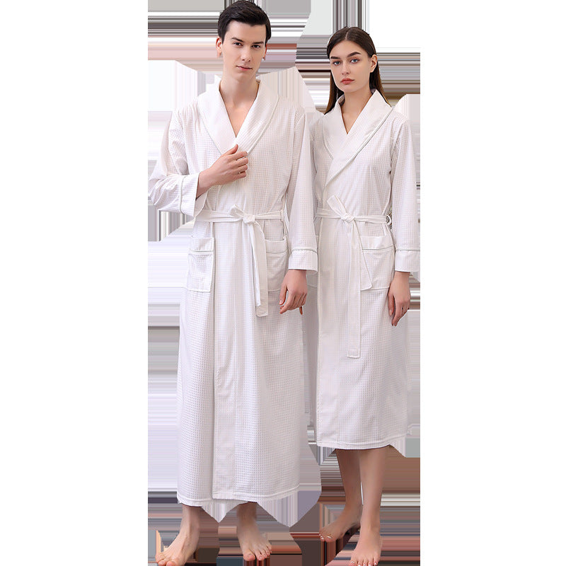 Peignoir en satin fin à séchage rapide et absorption d'eau pour couples, yukata long et grande taille pour hommes