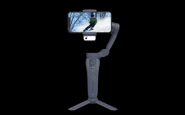 Stabilisateur anti-vibration 3 axes pour téléphone portable F12, caméra de diffusion en direct Tiktok PTZ, suivi intelligent AI, reconnaissance faciale