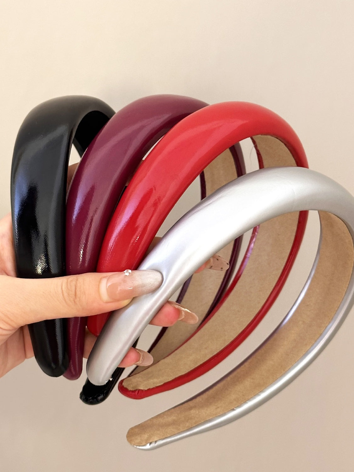 Bandeau large en cuir PU