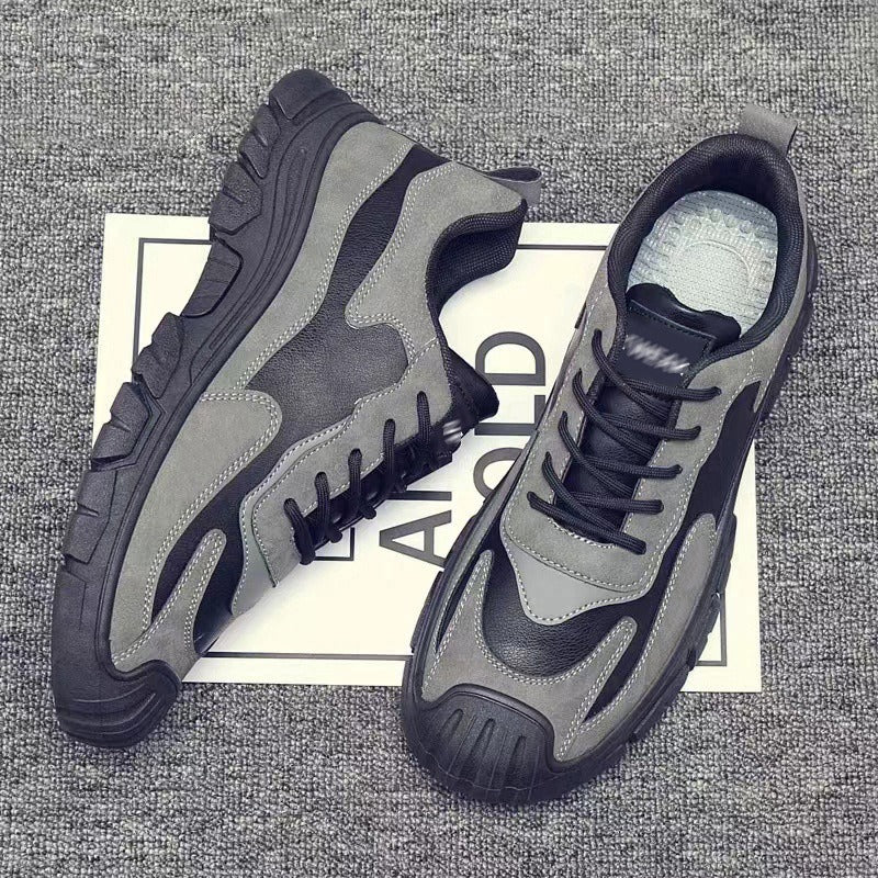 Chaussures de protection du travail pour hommes travaillant sur des chantiers de construction, chaussures de sport et de loisirs en cuir, chaussures de travail de style printemps