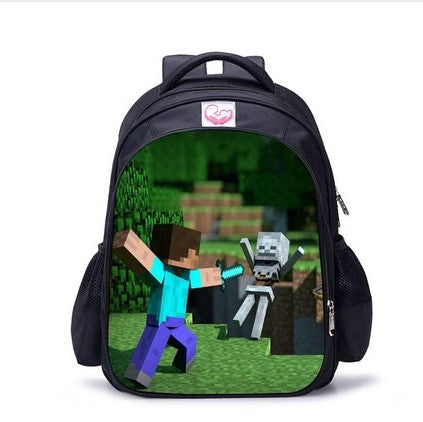 Teenager MineCraft Cartoon Backpack Boy Cartoon School Bags