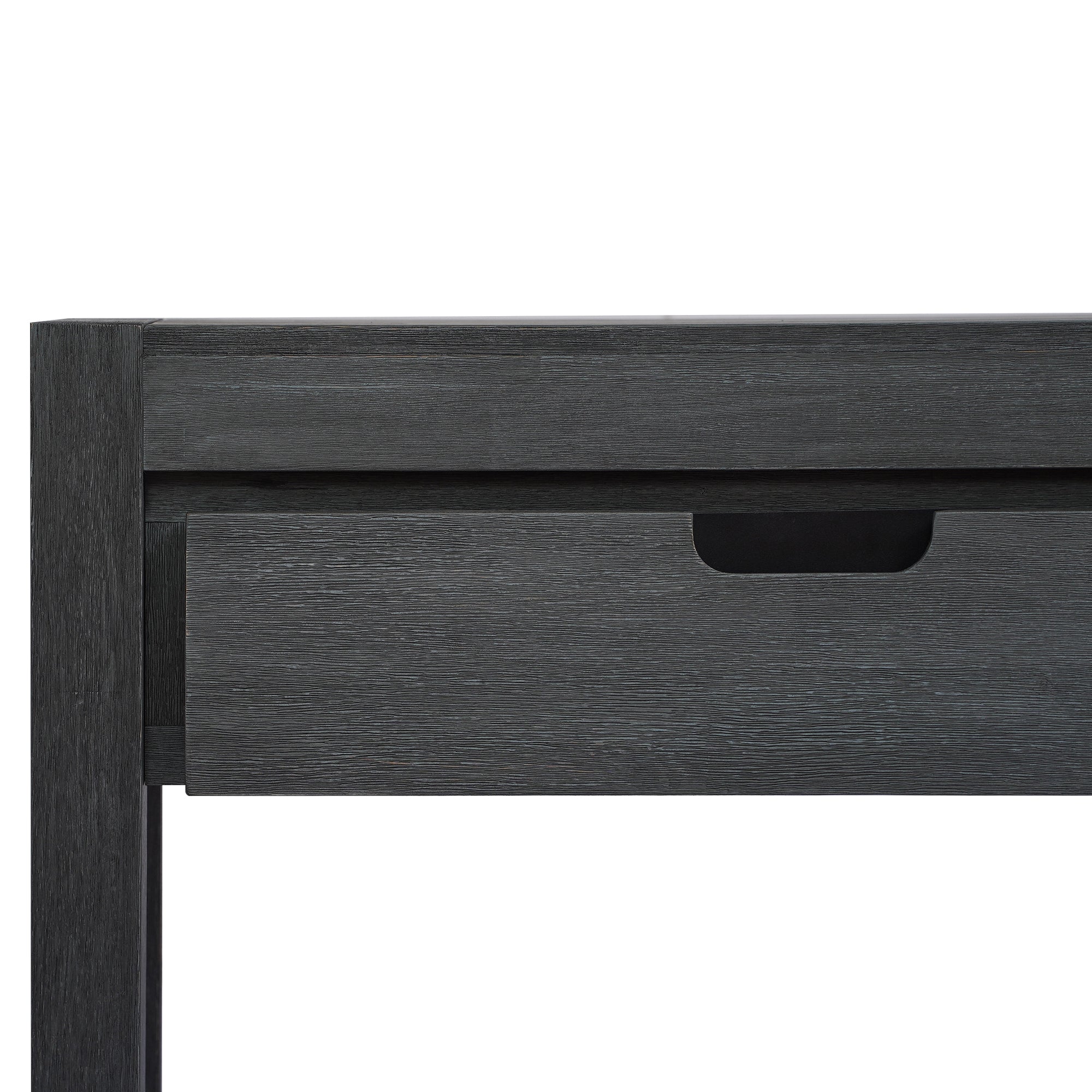 Table console U_STYLE pour entrée, couloir, salon, avec 2 tiroirs et 1 étagère