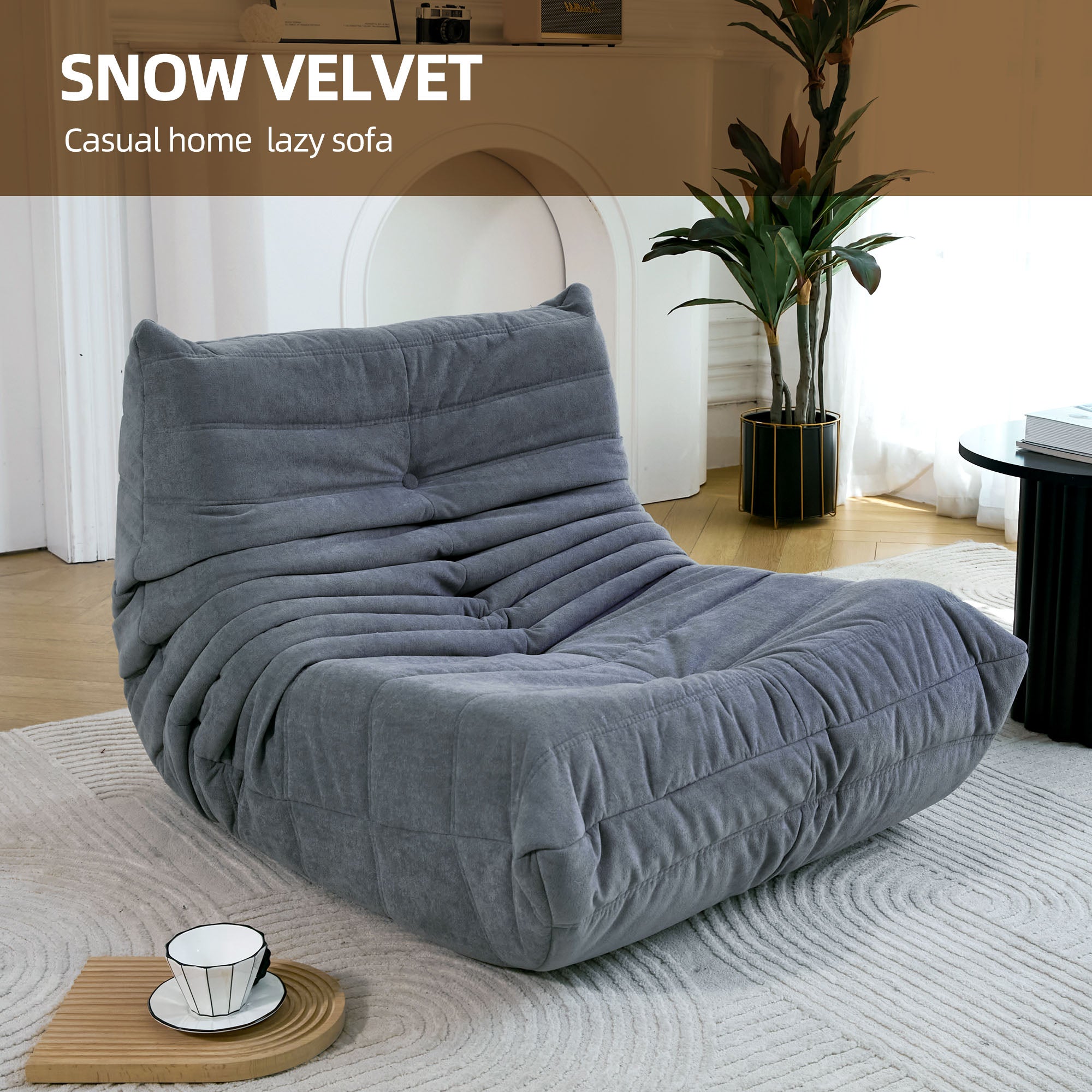 Canapé de sol, fauteuil poire pour adultes, fauteuil poire au coin du feu, fauteuil en mousse à mémoire de forme pour la maison, le bureau, l'appartement ou la salle de jeux