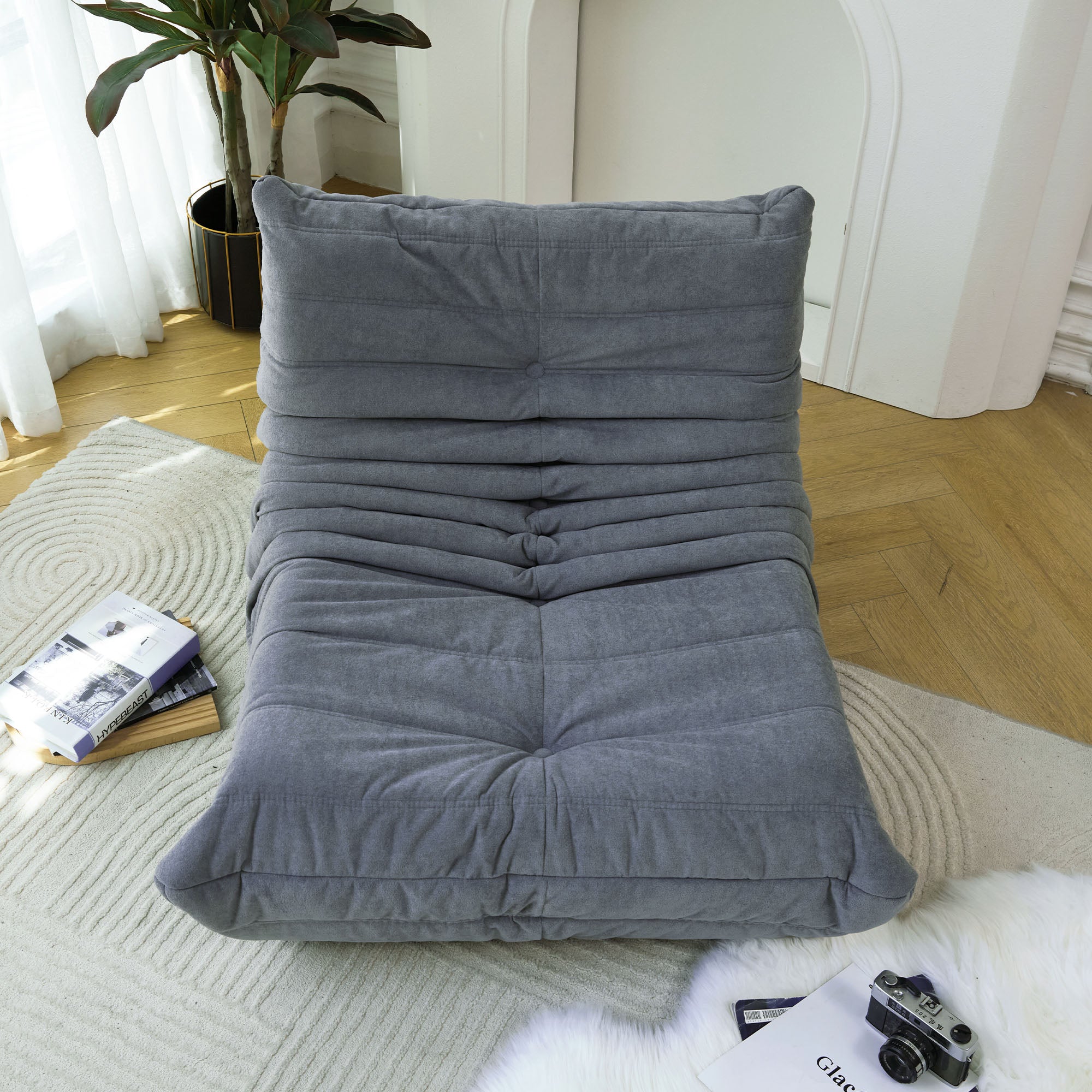 Canapé de sol, fauteuil poire pour adultes, fauteuil poire au coin du feu, fauteuil en mousse à mémoire de forme pour la maison, le bureau, l'appartement ou la salle de jeux