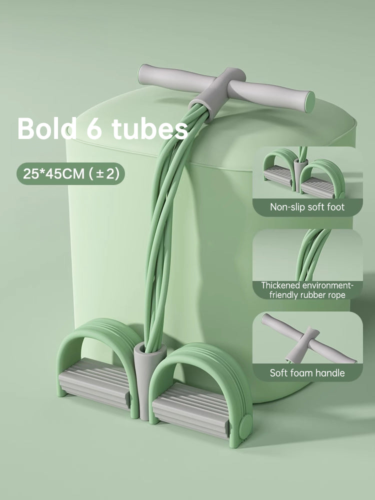 Bandes élastiques de résistance à 6 tubes pour pédales, exercices de fitness, abdominaux, bandes élastiques