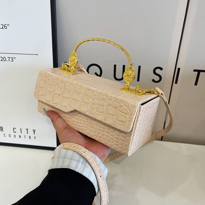 Sac à bandoulière polyvalent en cuir laqué