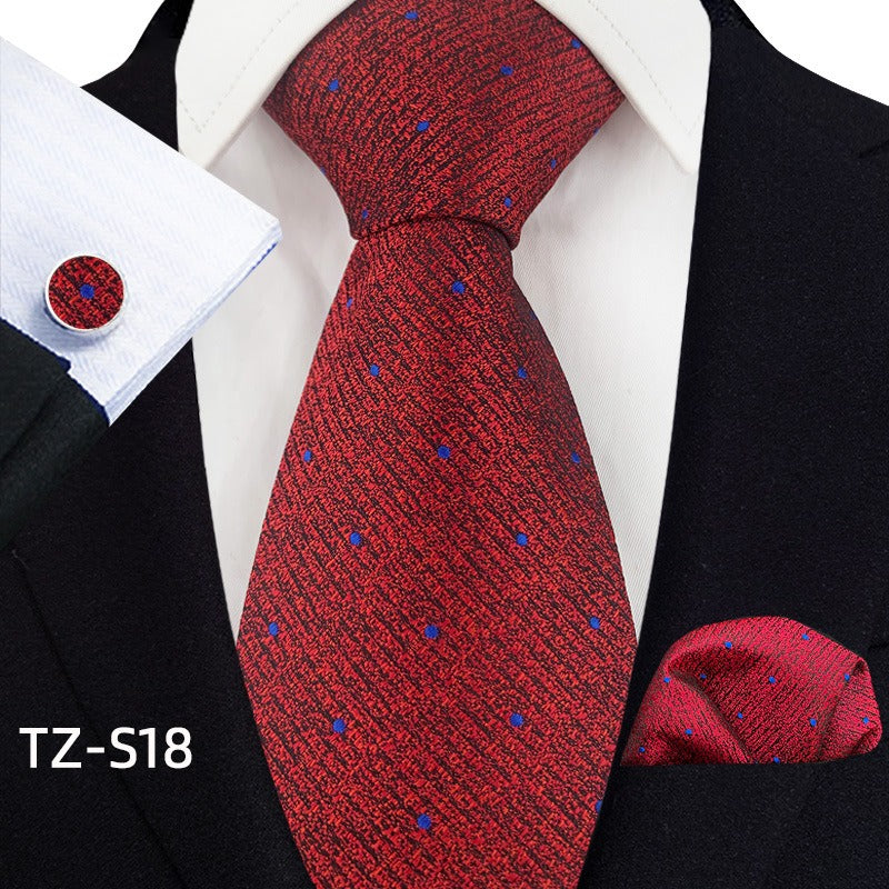 Ensemble trois pièces pour homme, cravate, poche, serviette, manchette, motif cachemire, taille et fleur