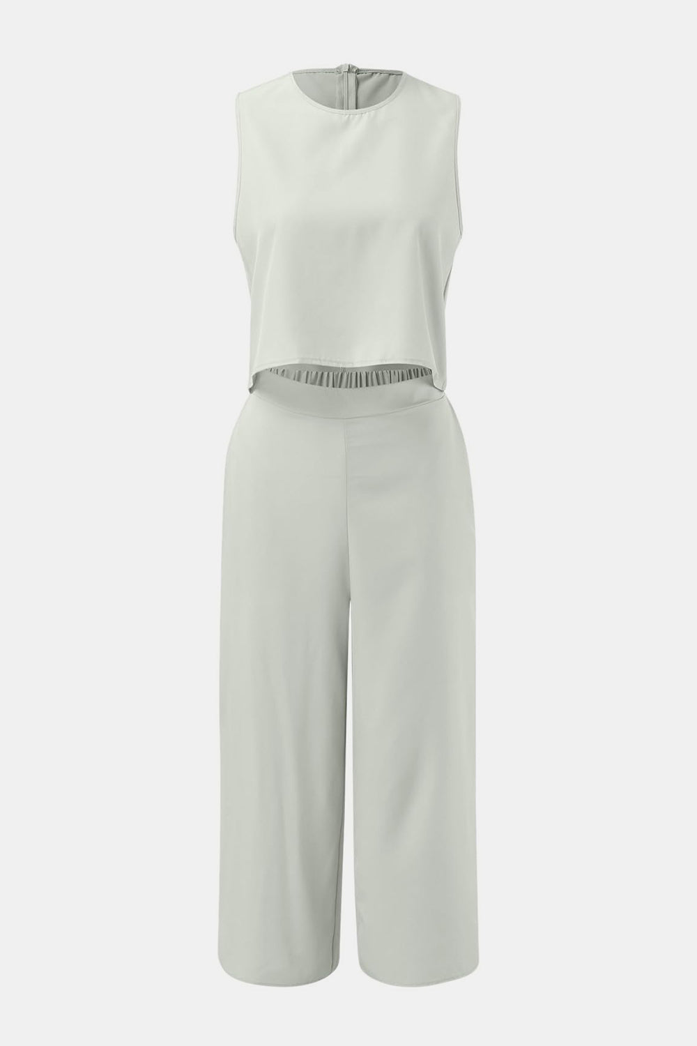Ensemble haut à col rond et pantalon large