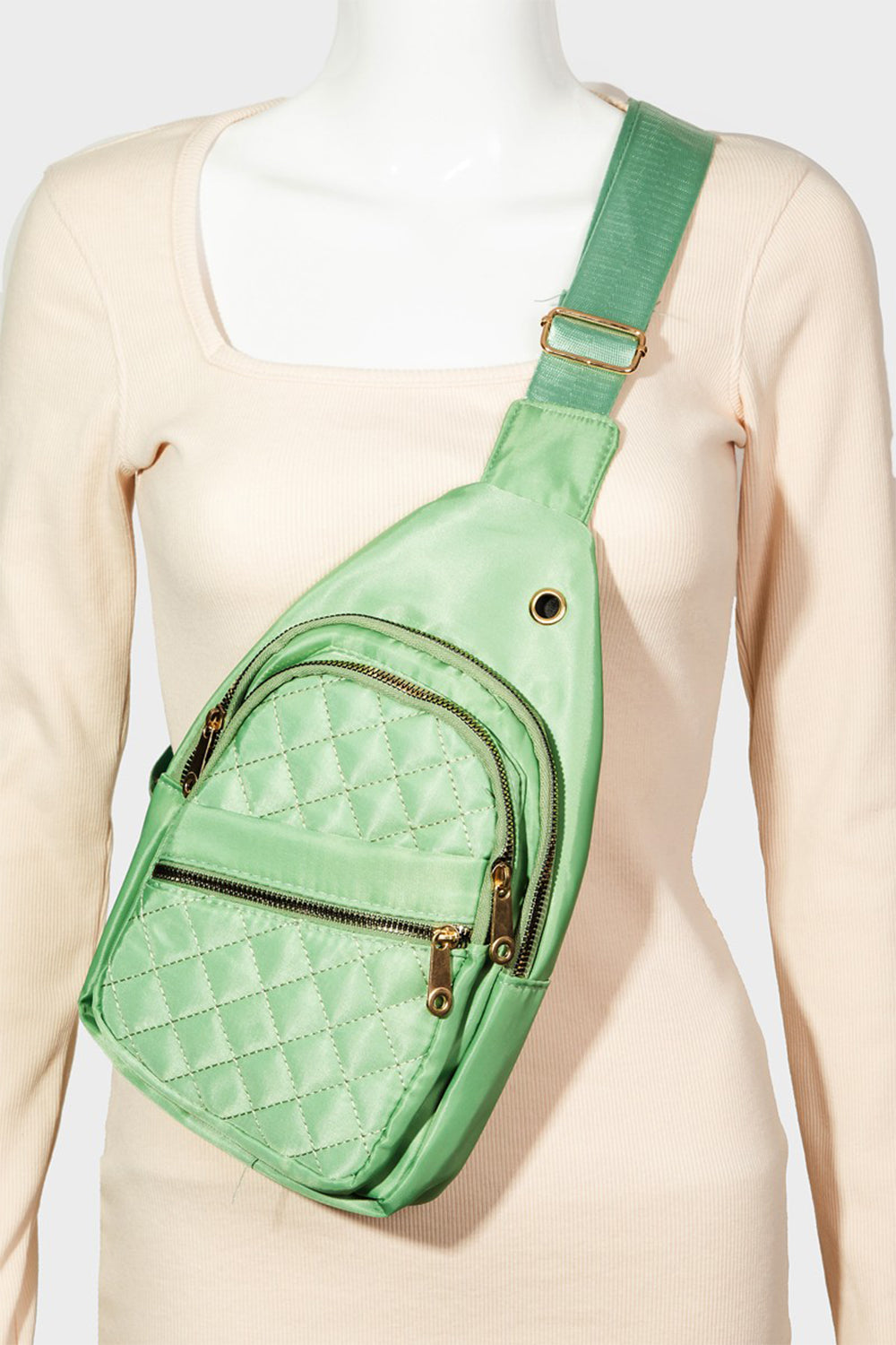 Sac bandoulière à fermeture éclair multicouche Fame