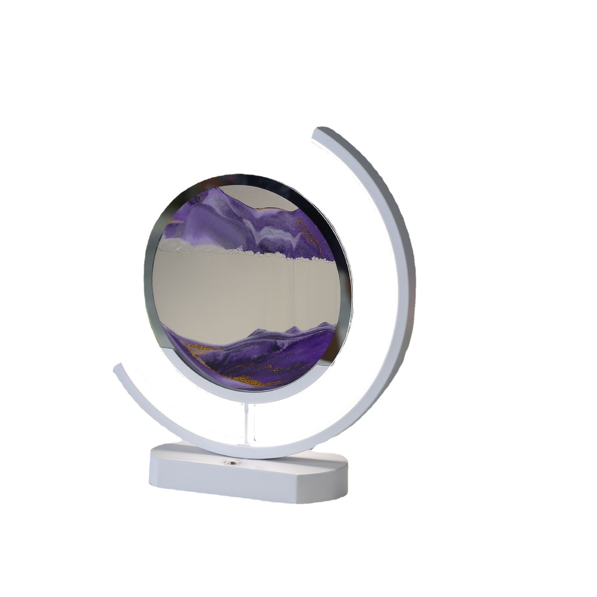 Lampe de bureau moderne à LED 3D avec télécommande, motif sable mouvant et dynamique