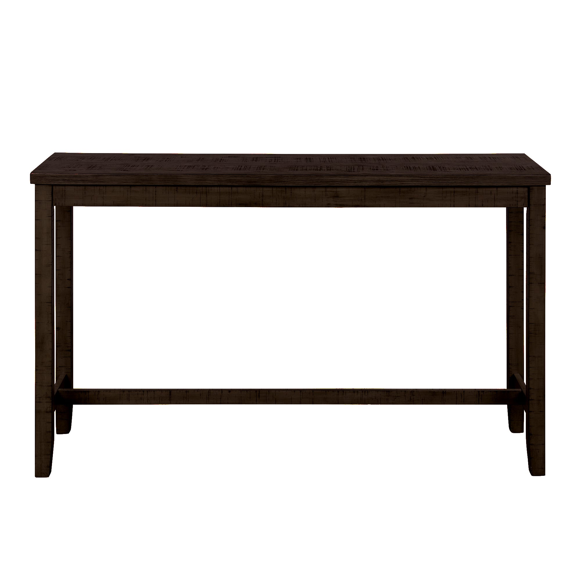 Ensemble de salle à manger de bar rustique TOPMAX 4 pièces avec tabourets rembourrés en tissu et prise de courant, marron