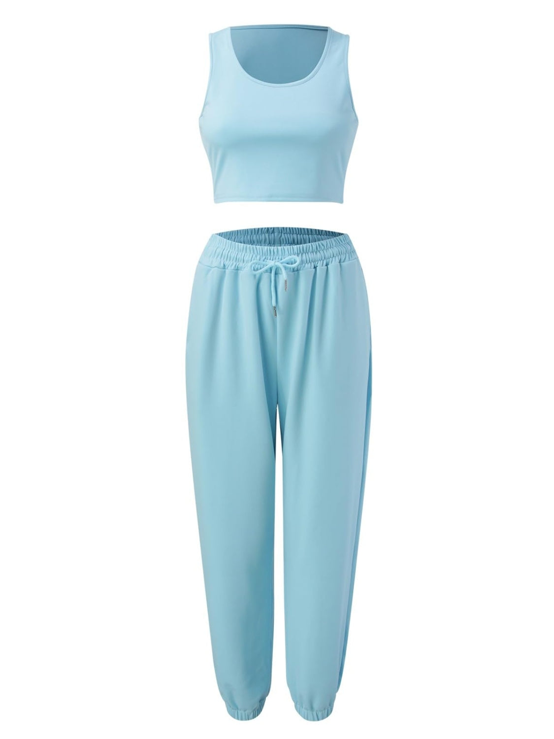 Ensemble haut à bretelles larges et pantalon de jogging à cordon de serrage