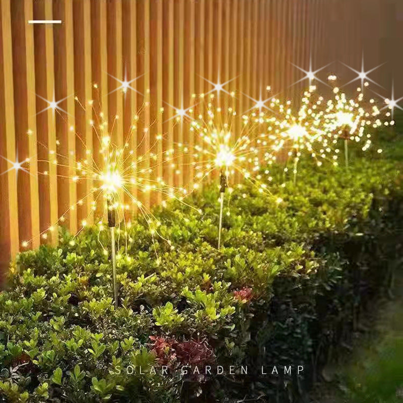 Feux d'artifice solaires à LED, boules lumineuses, guirlandes lumineuses gypsophiles pour jardin, pelouse, étoiles explosives