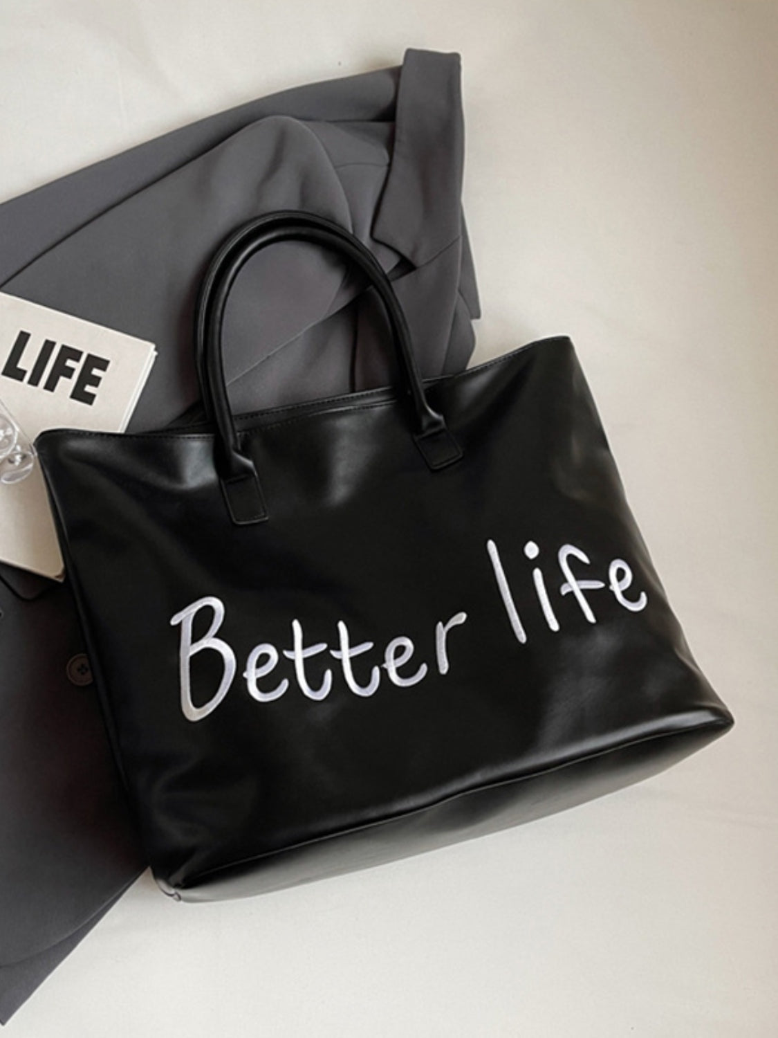 Sac fourre-tout en cuir PU BETTER LIFE