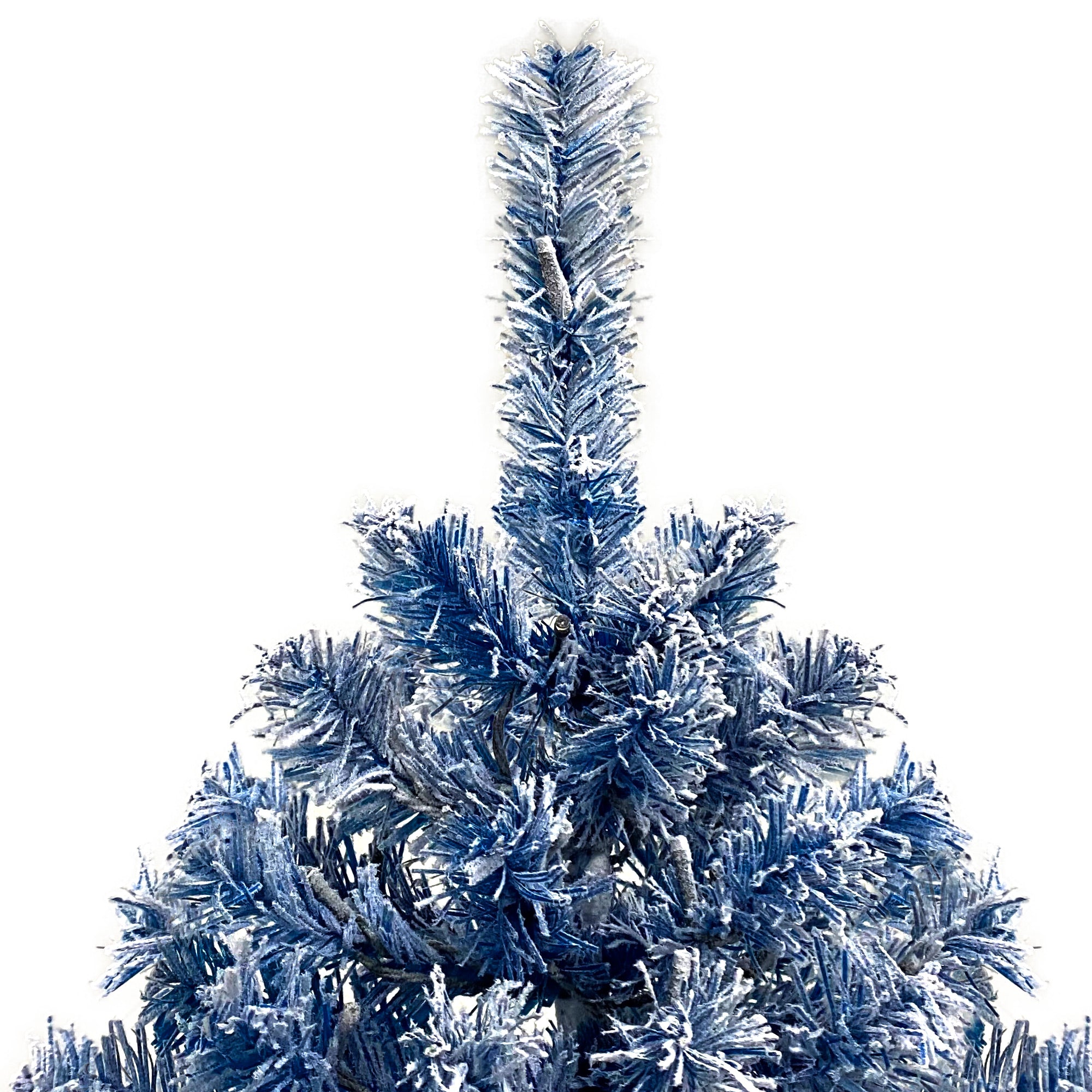 Sapin de Noël artificiel pré-allumé de 6 pieds avec chaîne à charnière, flocon de neige de sapin de Noël floqué avec 750 branches de Noël