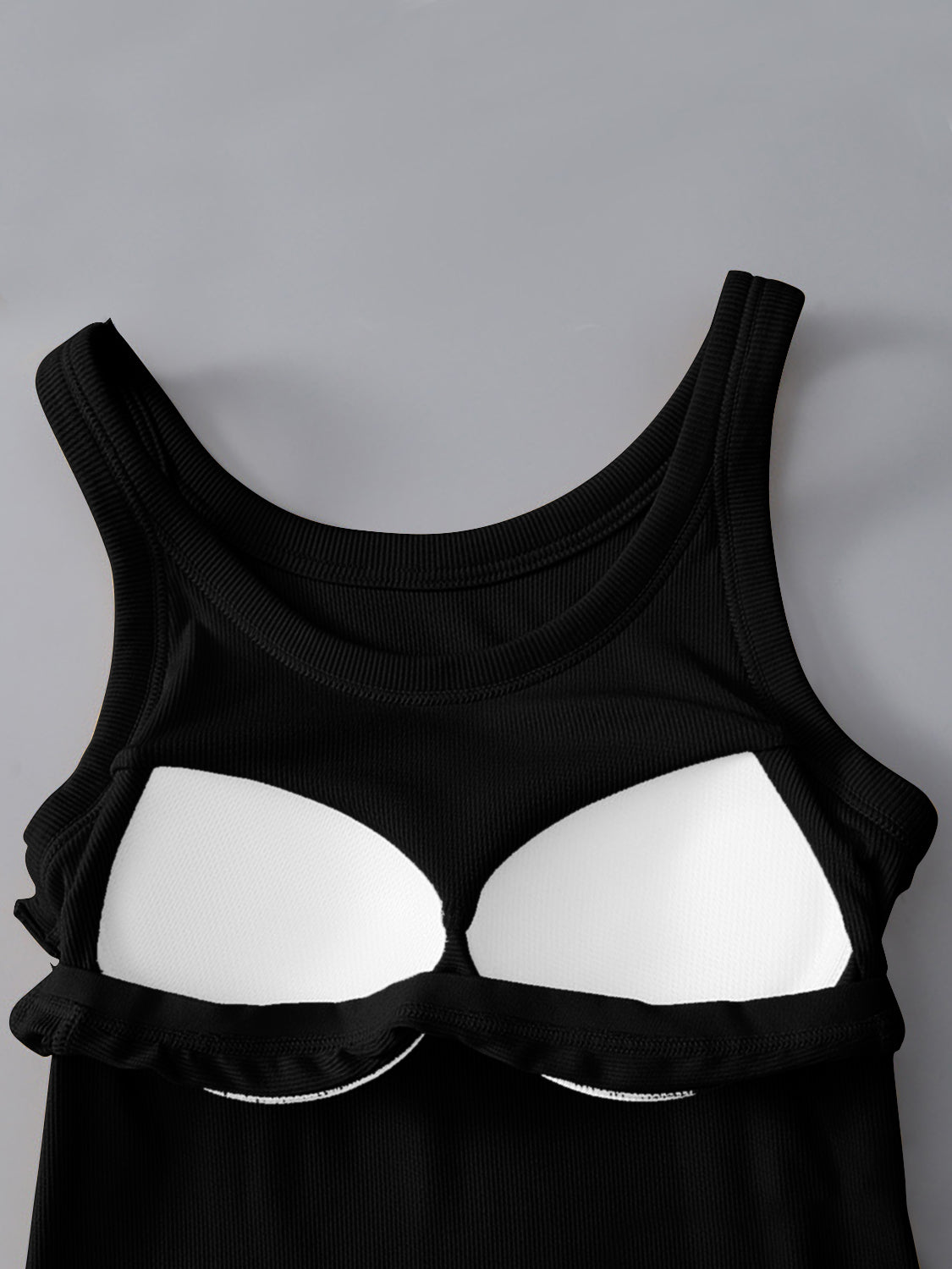 Débardeur à col rond avec soutien-gorge