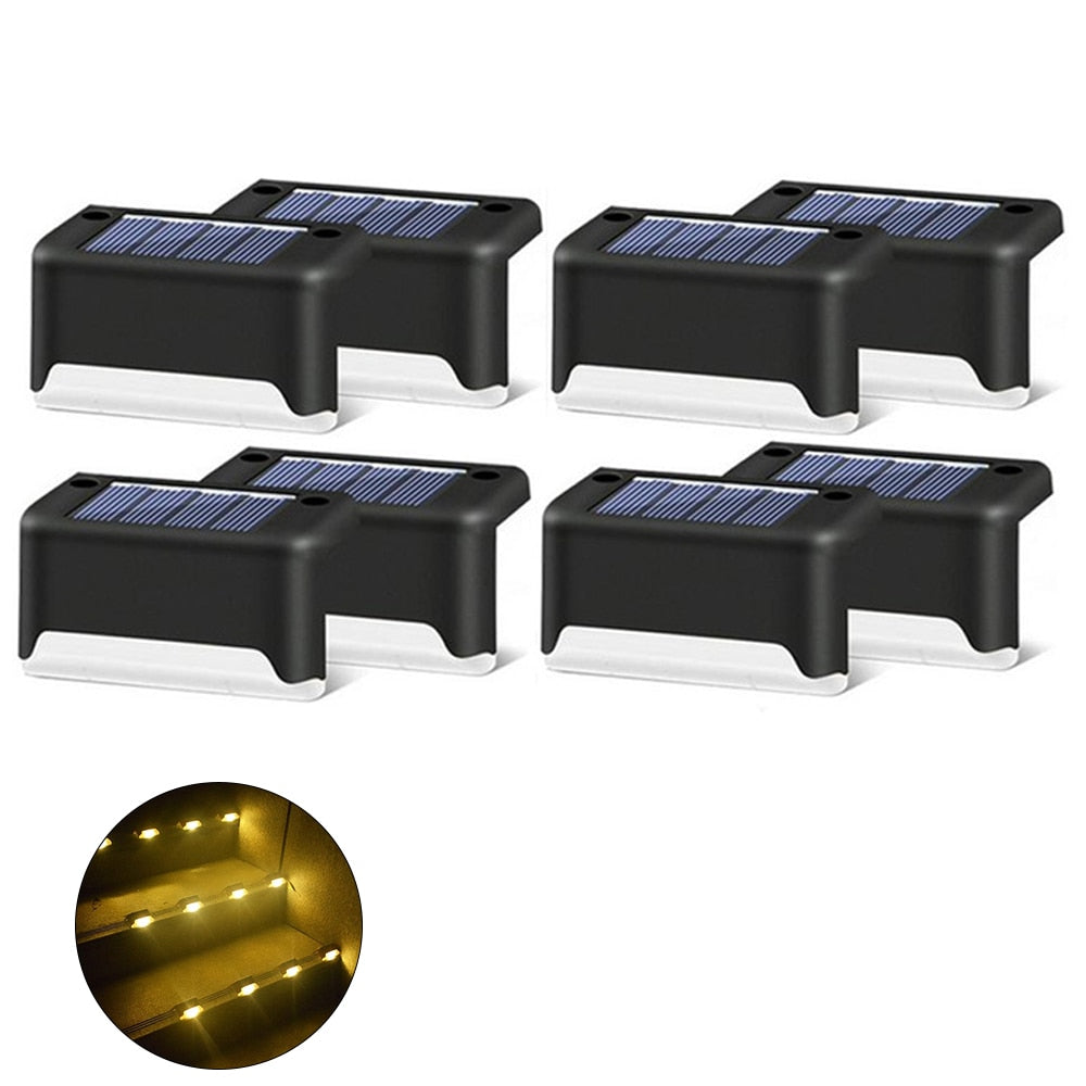 Lampes solaires pour marches, éclairage d'extérieur étanche à LED, éclairage de jardin à énergie solaire, décoration pour terrasse, escalier, jardin, cour, clôture