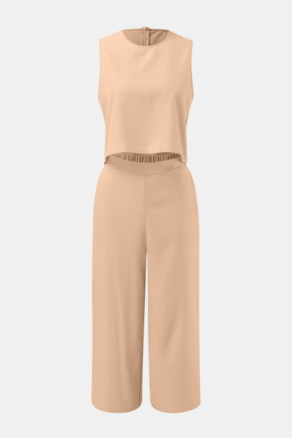 Ensemble haut à col rond et pantalon large