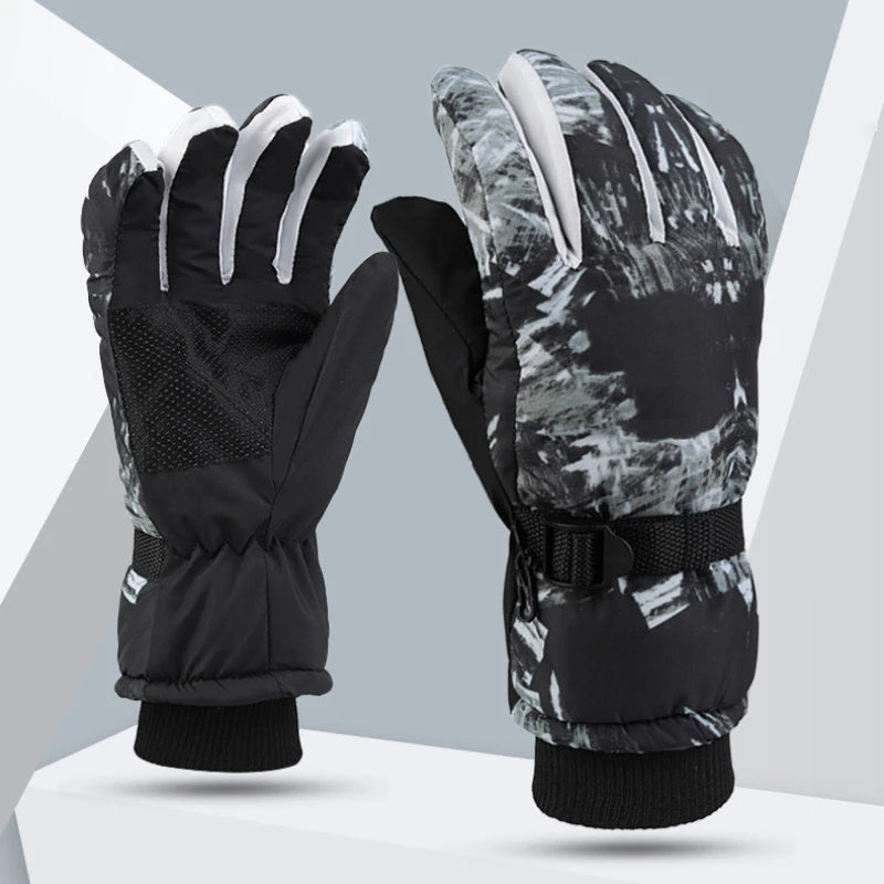 Gants de ski d'hiver chauds et thermiques pour hommes et femmes, en coton épais, imperméables et antidérapants, pour l'équitation, le snowboard, le cyclisme et les activités en plein air.